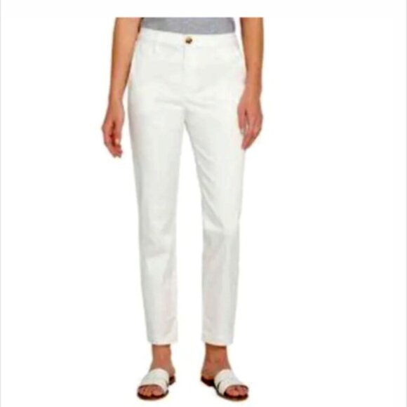 Nautica Tencel Ankle Trouser Sz 6/28 Off-White 113N - Picture 1 of 14